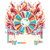 Buffering - Flaming CD Retro Nostalgic Design