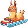 Llama Sledding