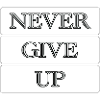 never give up