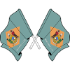 Two Flags Crossed Delaware