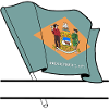 Flag Delaware text banner