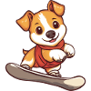 Dog Lovers Snowboard Snowboarders