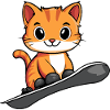 Cat Kitty Snowboard