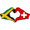 Jamaica Switzerland Hands Heart Shape