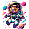 Capybaras Cute Capybara Astronaut