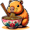 Mignon Kawaii Capybara Ramen Anime