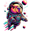 Capybaras Cute Capybara Astronaut