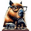 Capybara Schackspelare Humor
