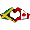 Jamaica Canada Hands Heart Shape