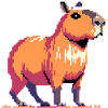 Geek Pixel Art Capybara