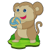Monkey Volleyball Player Volleyball