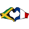 Jamaica France Hands Heart Shape
