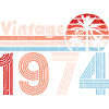 Millésime 1974 Palmiers Rétro Anniversaire