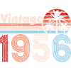 Millésime 1956 Palmiers Rétro Anniversaire