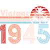 Millésime 1945 Palmiers Rétro Anniversaire