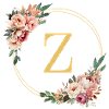 Z Monogram, Flower Wreath, Personalizable
