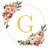 G Monogram, Flower Wreath, Personalizable