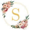 S Monogram, Flower Wreath, Personalizable