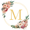 M Monogram, Flower Wreath, Personalizable