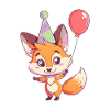Fox Birthday Baby