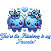 Cute design with blueberries