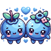 Cute design with blueberries