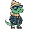 Dinosaur brontosaurus Cool Comic