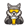 Wolf Apres Ski Bier Comic