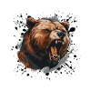Grizzly Bear Head Icon Animal