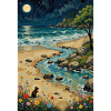 Beautiful landscape painting with mouse