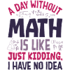A Day Without Math is Like...
