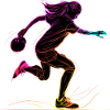 Bowling Woman Retrowave