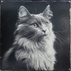 Animaux Noirs - Chat Antique
