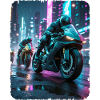 Motards cyberpunk