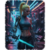 Cyberpunk femmes Guerrière