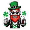 Leprechaun & Beer - Saint-Patrick - Irlande