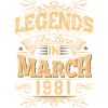 March 1981 Birthday Legend