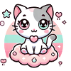Kawaii-style cat