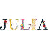 JULIA Name mit Blumen geschmückt