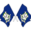 Two Flags Crossed Connecticut