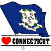 Drapeau Connecticut coeur CONNECTICUT