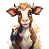 Cute, happy cow
