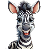 Glückliches Zebra