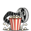 Sjovt Popcorn Film Design