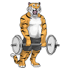 Tiger Bodybuilder Dumbbell Bodybuilding