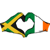 Jamaica Ireland Hands Heart Shape