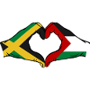 Jamaica Palestine Hands Heart Shape
