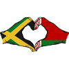Jamaica Belarus Hands Heart Shape