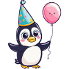Pingouin Anniversaire Bébé