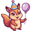 Squirrel Birthday Baby